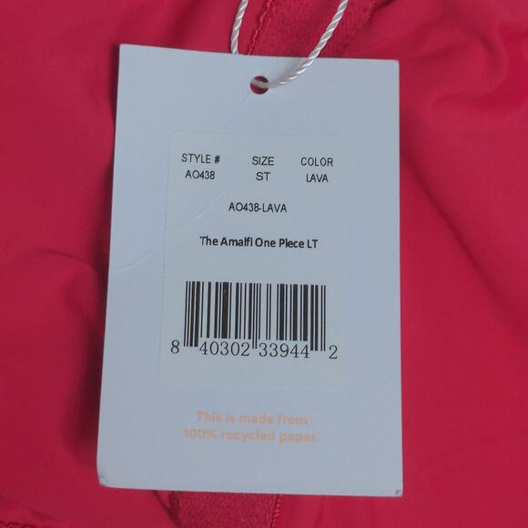 Andie The Amalfi One Piece LT Lava Scoop Neck Adjustable Straps Swim ST New - Picture 12 of 12